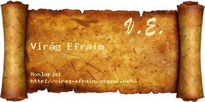 Virág Efraim névjegykártya